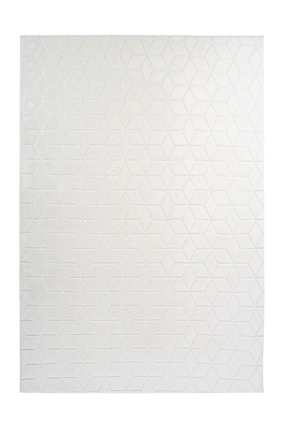 Teppich Vivica Weiß, 160x230 cm - Weiß, KONVENTIONELL, Textil (160/230cm)