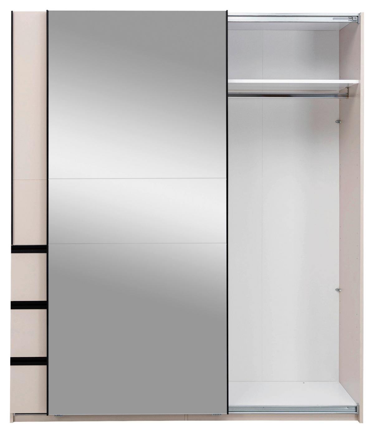 SCHIEBETÜRENSCHRANK Wilma Kaschmir B: 175cm - Kaschmir, MODERN, Holzwerkstoff (175/210/61,5cm) - P & B