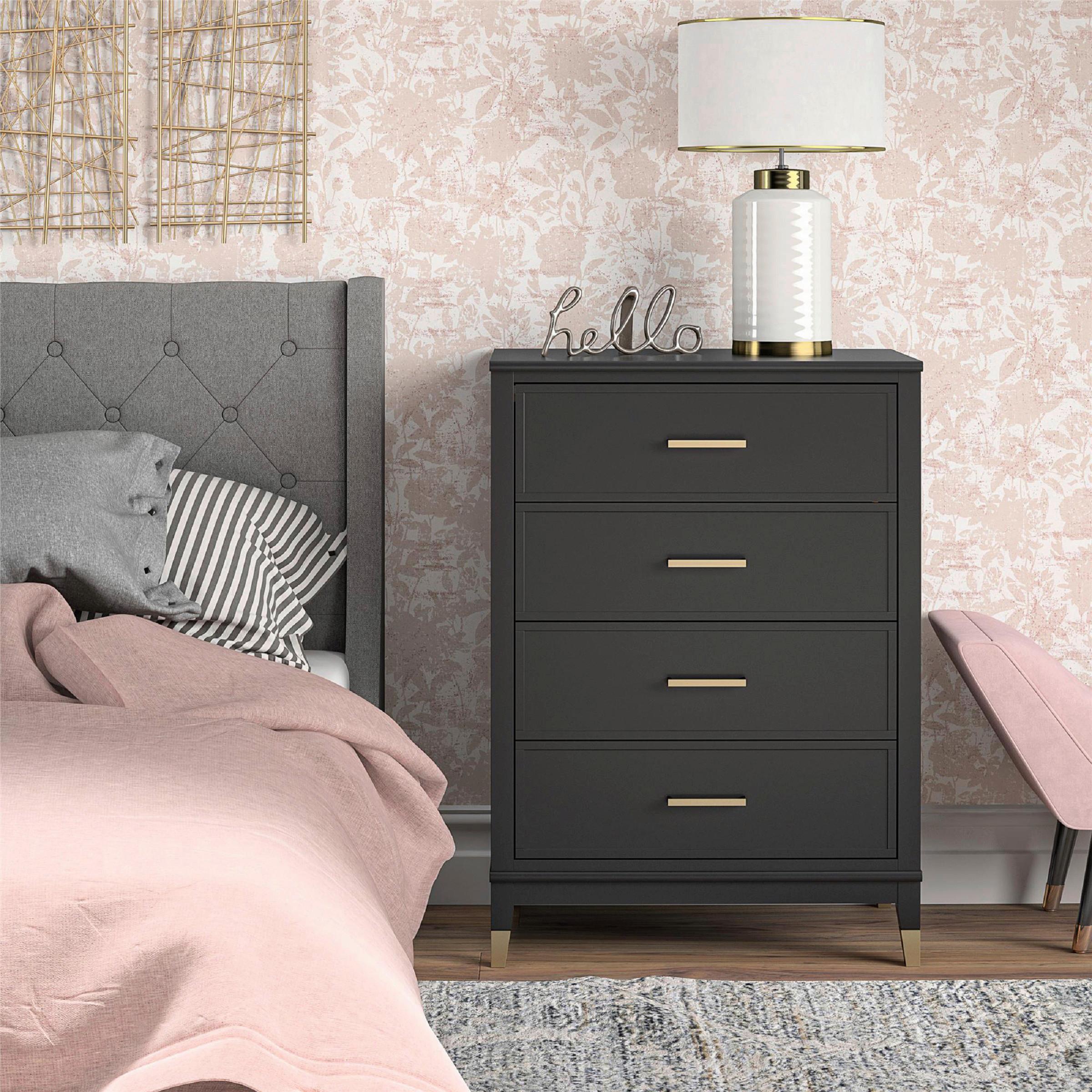 Kommode Westerleigh Schwarz 76 cm - Schwarz/Bronzefarben, Design, Holzwerkstoff (76/106/50cm) - MID.YOU