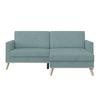 Ecksofa Carini - Eichefarben/Creme, Basics, Textil (222/152cm)