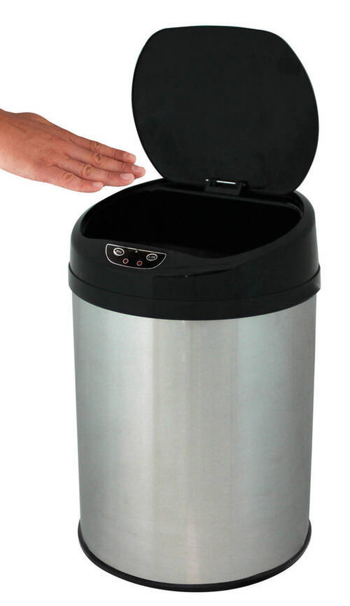 Odpadkový koš ECHTWERK SENSOR - čierna/farba ušľachtilej ocele, Trend, kov/plast (24,5/37,5cm) - Echtwerk
