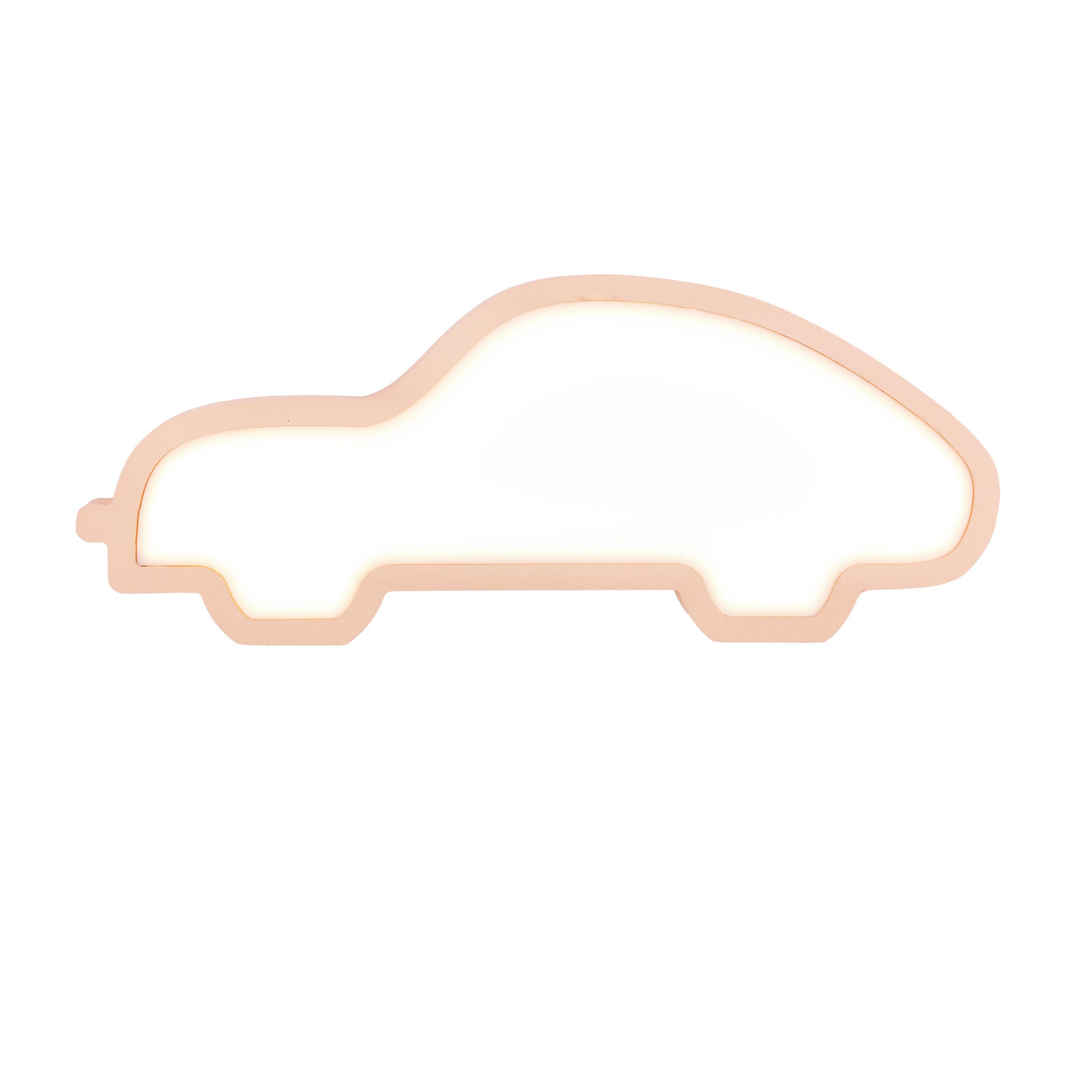 Kindertischleuchte 41-11688 Car - Pink, Basics, Holzwerkstoff/Kunststoff (35/3.5/14cm)