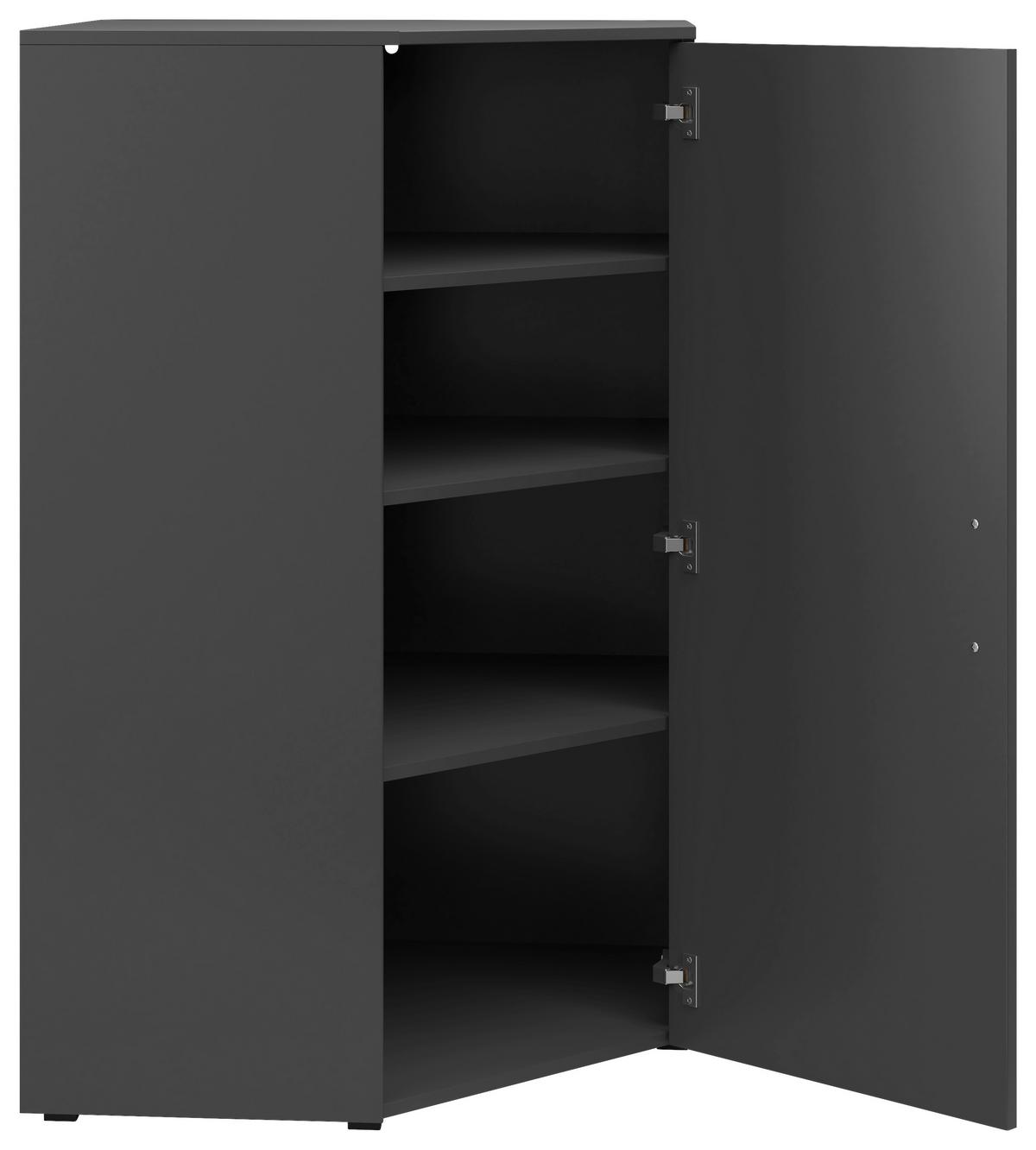 ROHOVÁ KOMODA MULTISTAURAUM š: 71,5cm - čierna/grafitová, Modern, kompozitné drevo/plast (71,5/71,5cm)