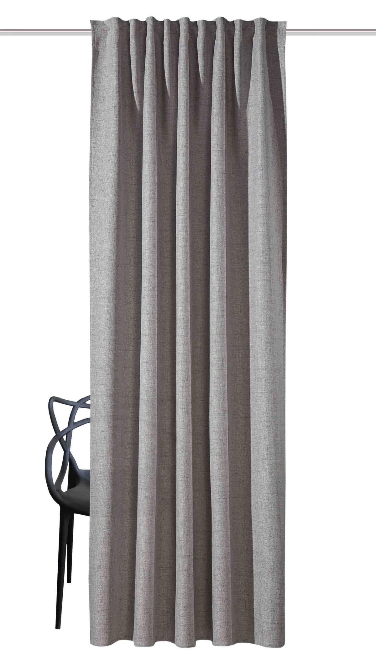 Fertigvorhang Hadina - Taupe, Basics, Textil (140/300cm)