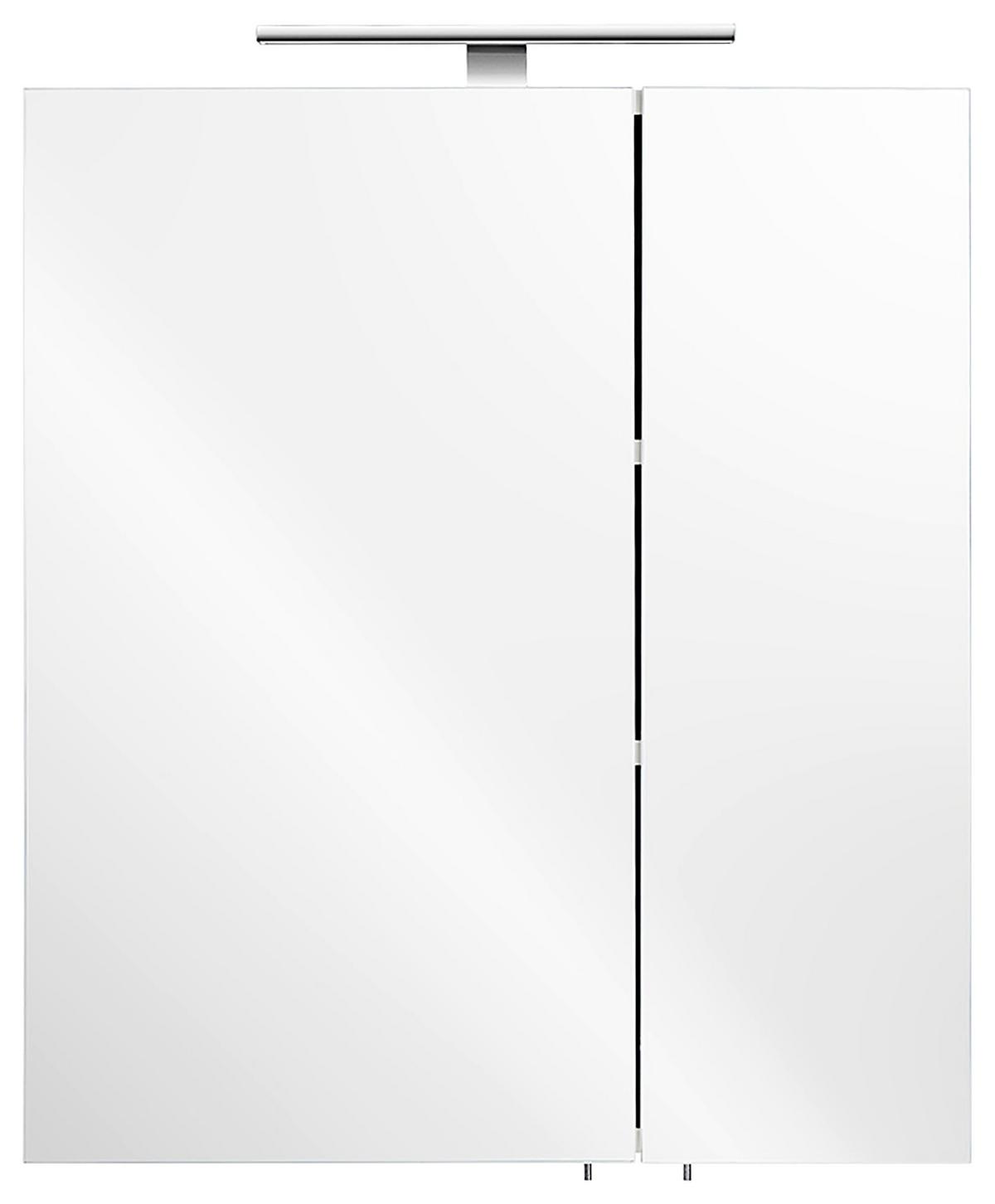 SPIEGELSCHRANK Weiß B: 60cm - Weiß, Basics, Glas/Holzwerkstoff (60/68/16cm) - MID.YOU