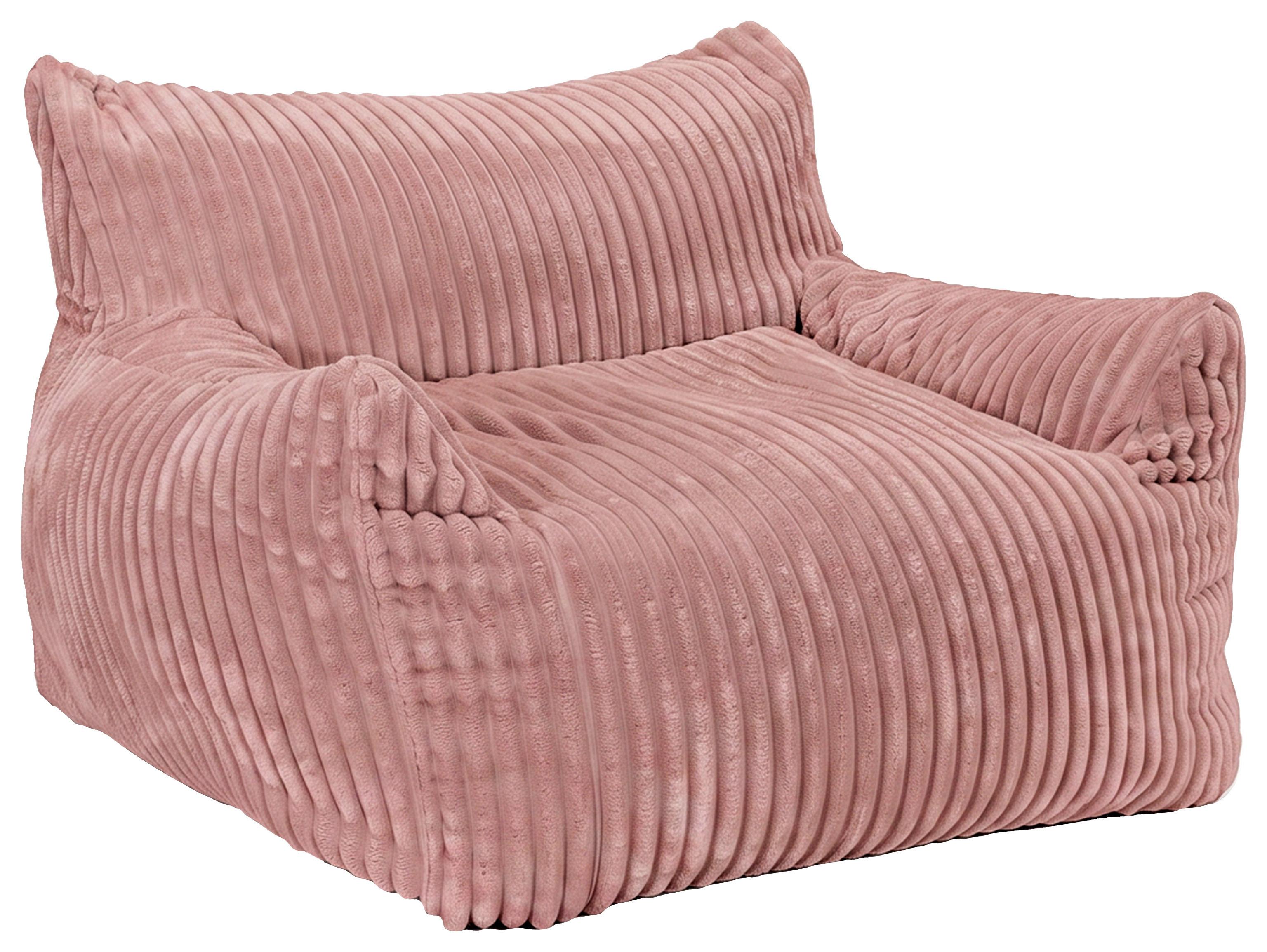 Sitzsack Nubo Cord rosa, Indoor, B: 104cm - Rosa, Basics, Textil (104/75/95cm)