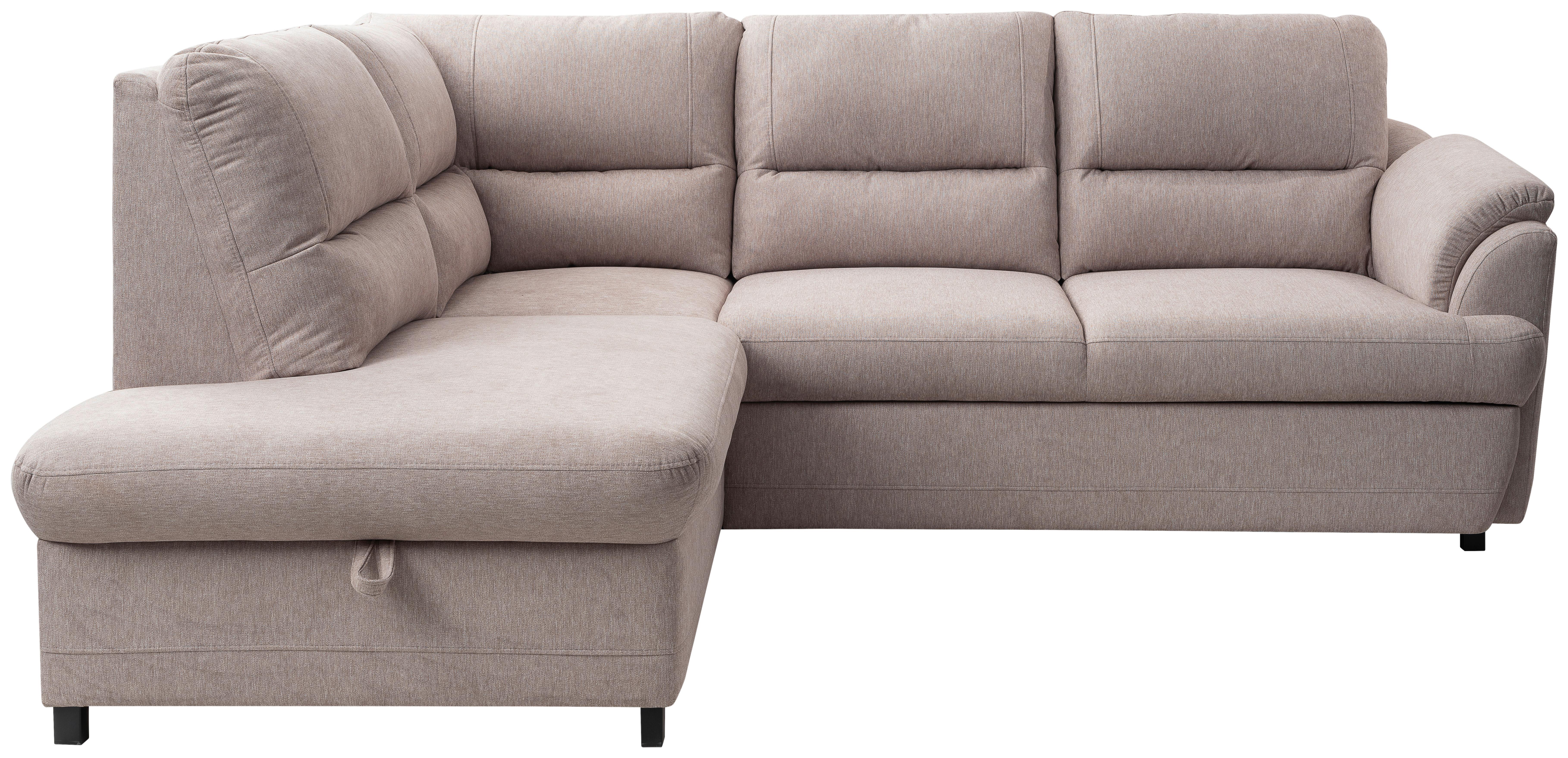 Sedacia súprava GUSTO, ľavá, sivobéžová - čierna/sivobéžová, Basics, drevo/textil (200/240cm)