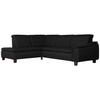 Ecksofa Aaron Schwarz Flachgewebe - Nussbaumfarben/Schwarz, Design, Textil (247/187cm) - Max Winzer