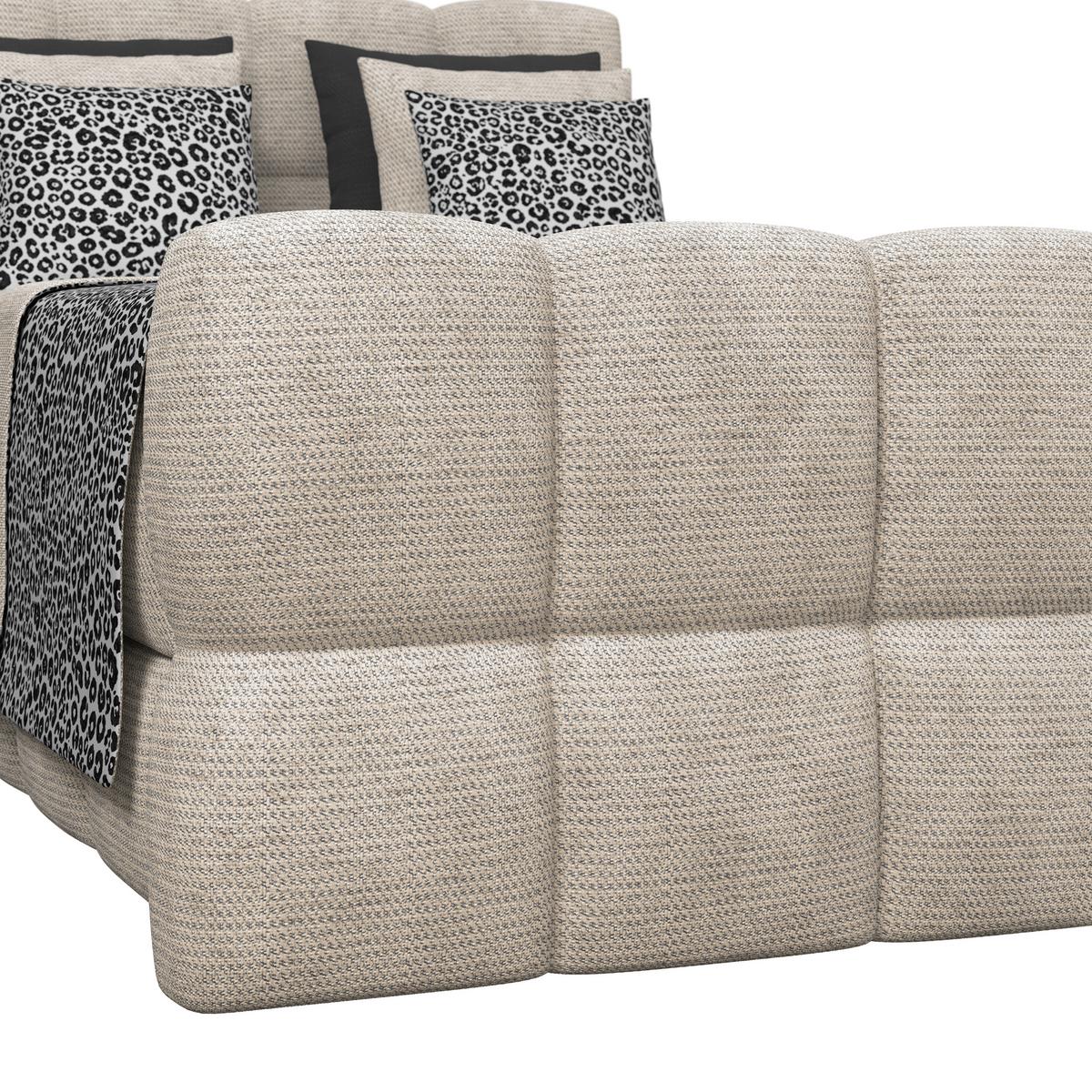 Boxspringbett Brisbane inkl. Bettkasten 140x200 - Beige/Schwarz, Trend, Holz/Holzwerkstoff (140/200cm) - Sembella