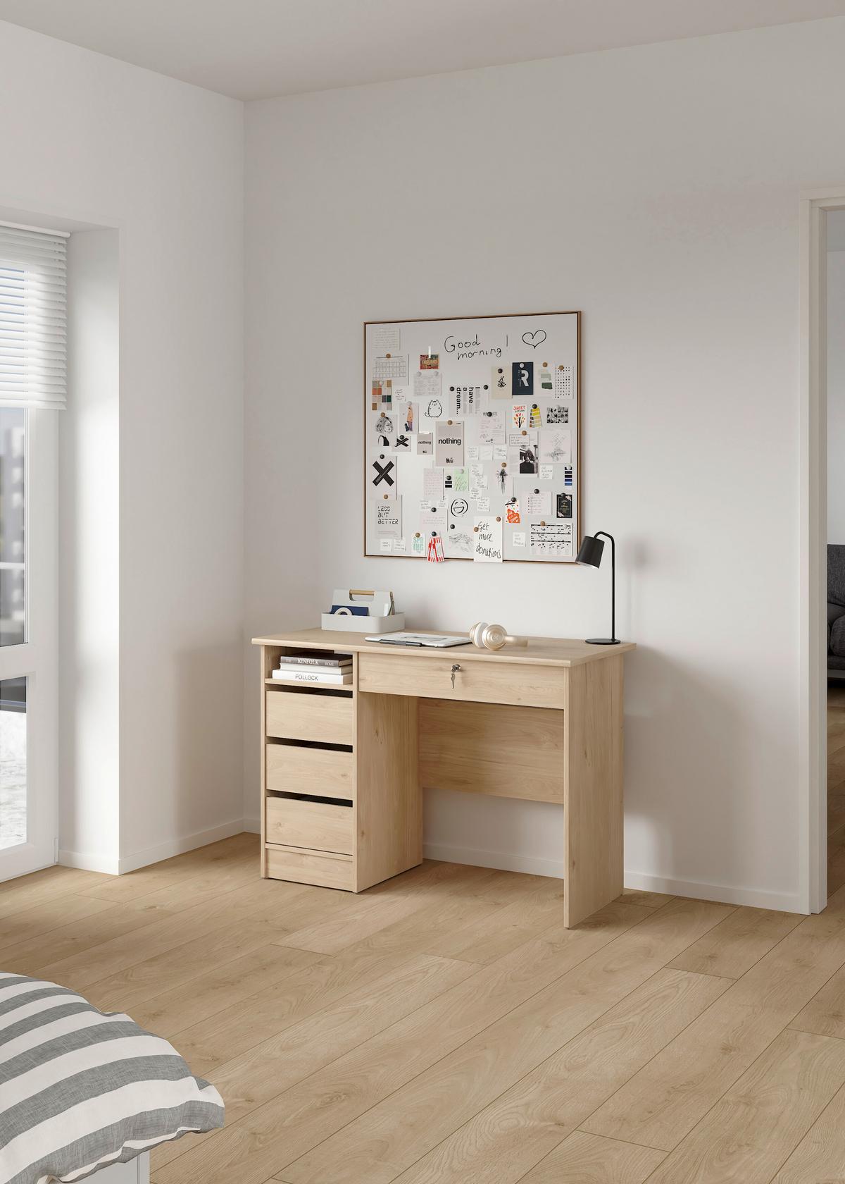 Schreibtisch Function Plus Eichefarben, L: 109,3 cm - Eichefarben, MODERN, Holzwerkstoff (109,3/48,5/75,6cm) - P & B