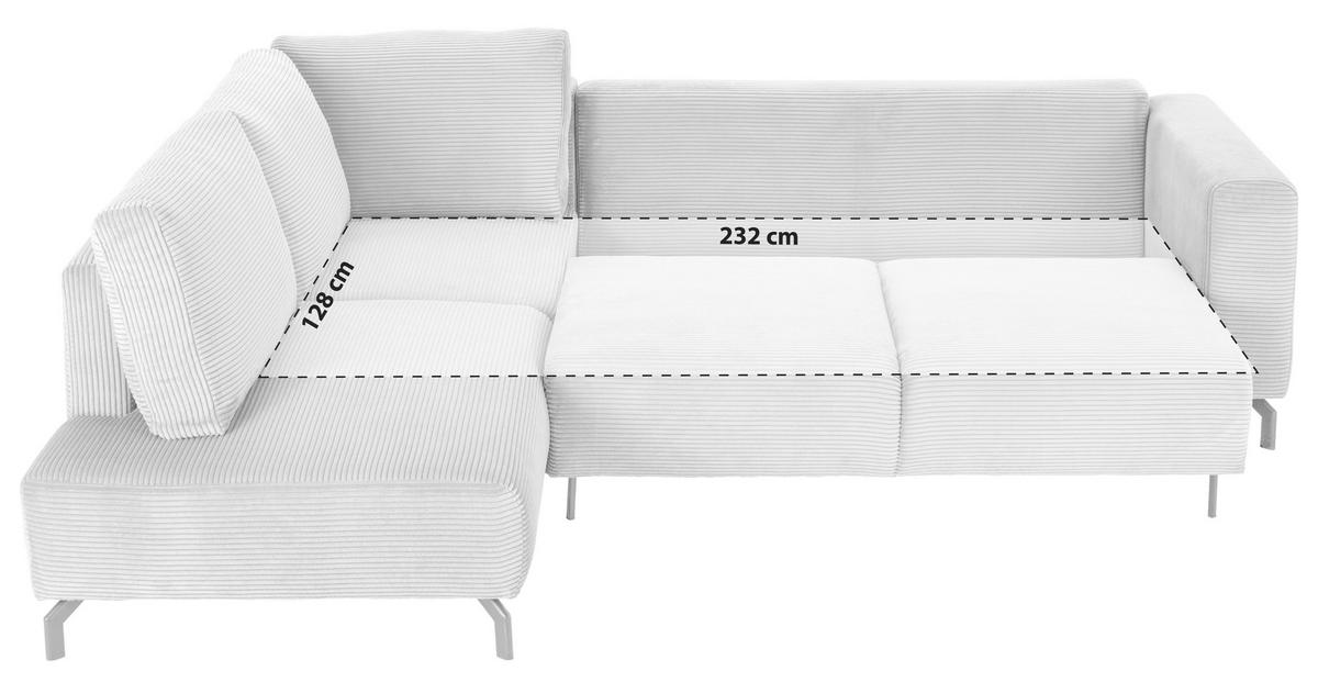 Rohová sedačka VENI, ľavá, béžová žinylka - černá/béžová, Moderní, kov/textil (210/272cm)