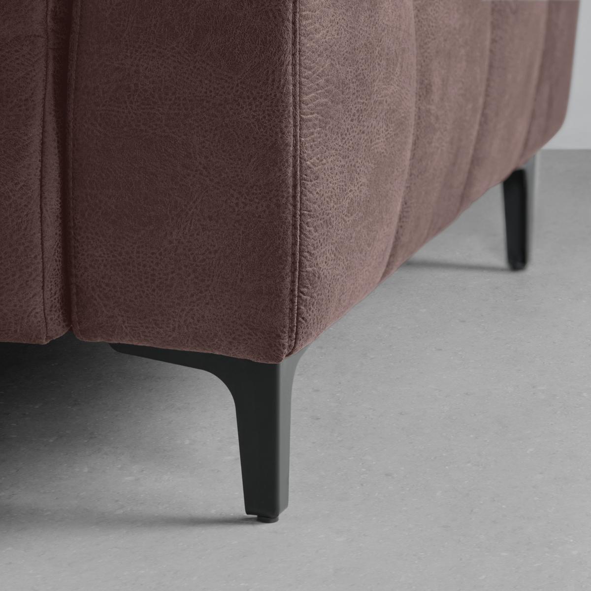 Rohová sedačka PANAMA, levá, hnědá - černá/hnědá, Konvenční, kov/textil (216/304cm) - Premium Living