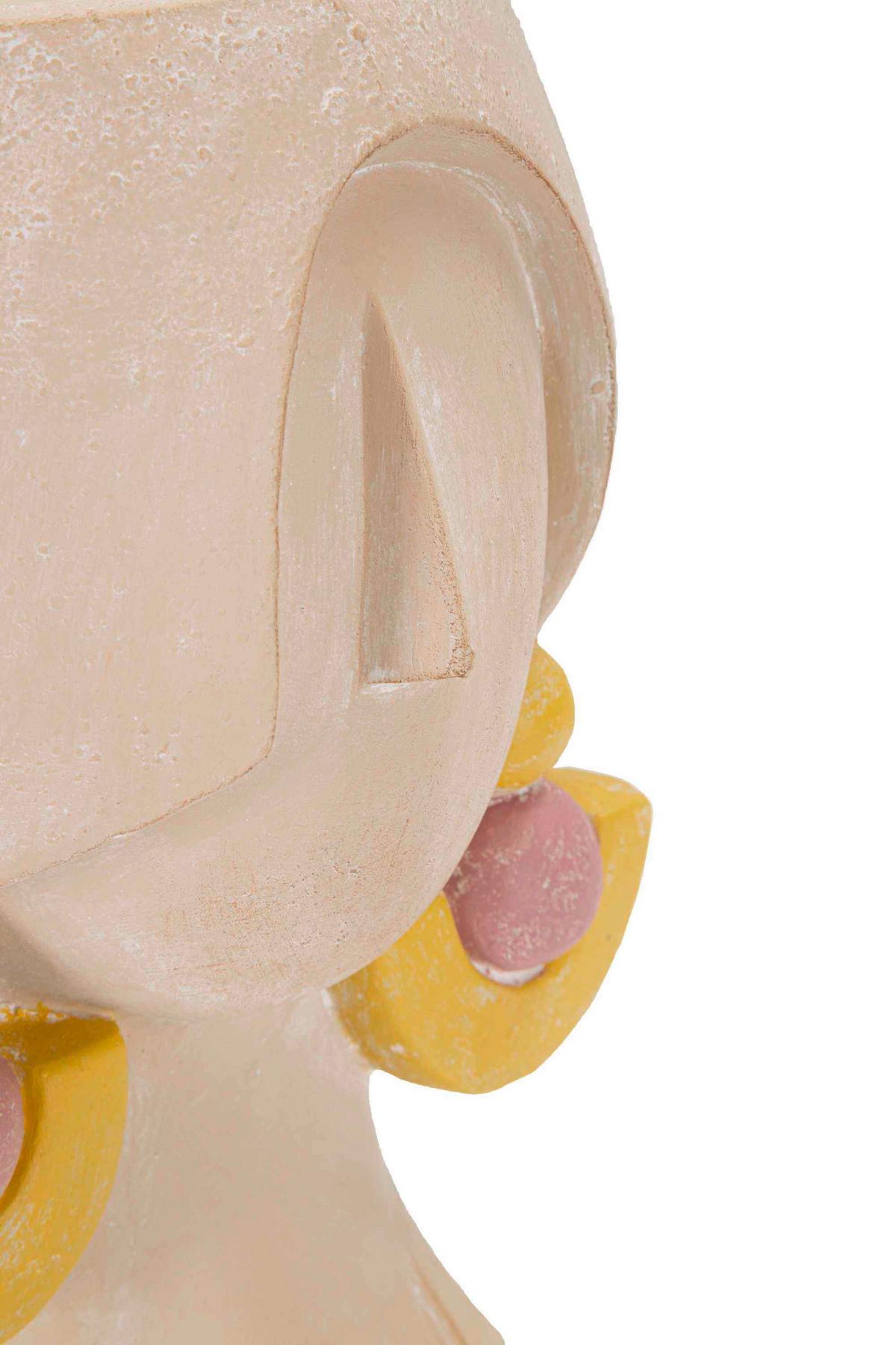 Vase Elegant B Gelb/Naturfarben/Rosa B:24,5cm - Gelb/Naturfarben, Basics, Kunststoff (24.5/26/20.5cm)