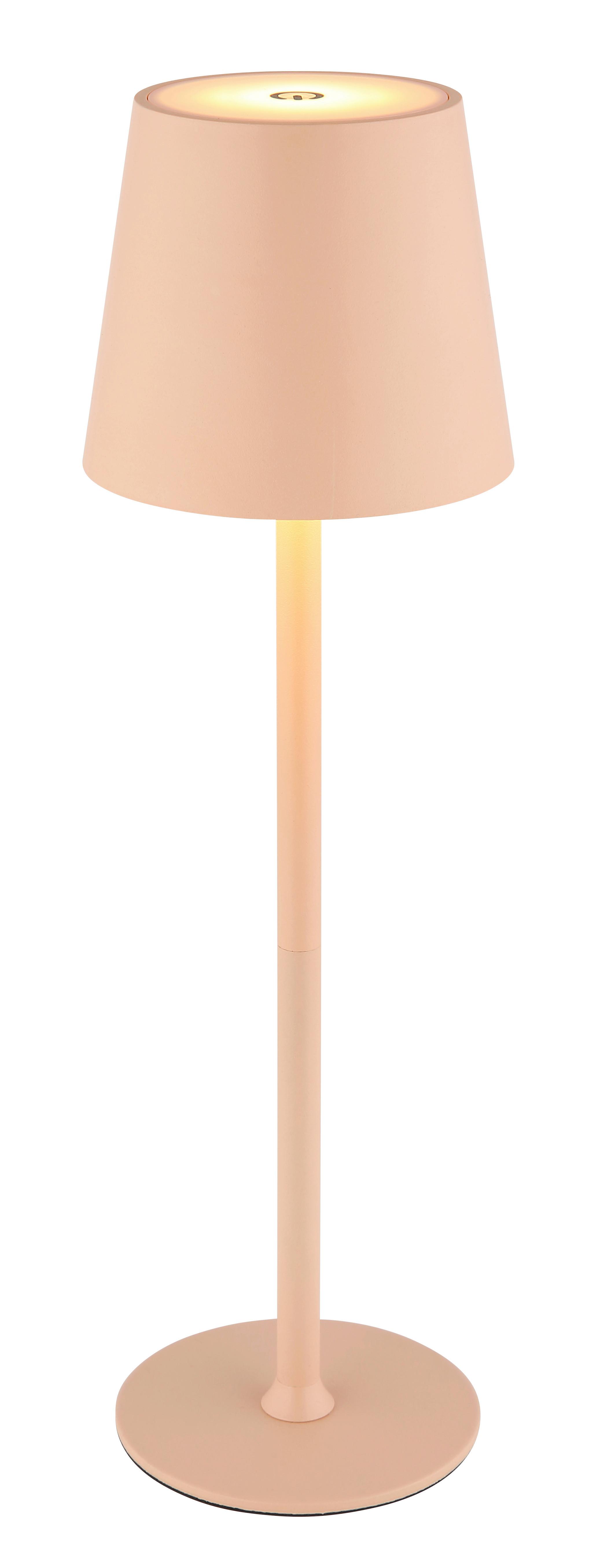 Akku-Tischleuchte 58438p 2 Höhen Montierbar - Rosa/Weiß, Trend, Kunststoff/Metall (10,6/36cm) - Globo