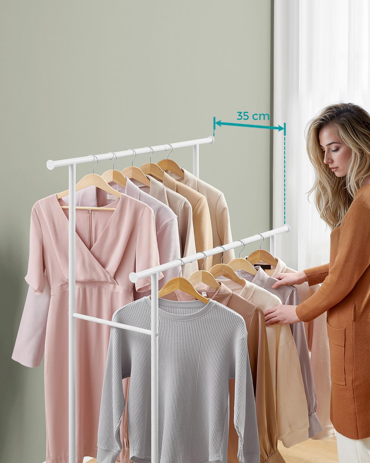 Kleiderwagen Naturfarben/weiß B: 98,5 Cm - Naturfarben/Weiß, Basics, Holzwerkstoff/Kunststoff (98,5/156,8/39,6cm)