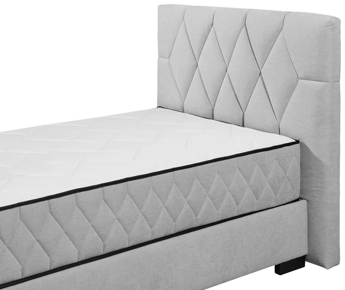 Boxbett Mit Bettkasten 120x200 Nagol B - Hellgrau/Schwarz, MODERN, Holzwerkstoff/Textil (120/200cm) - MID.YOU