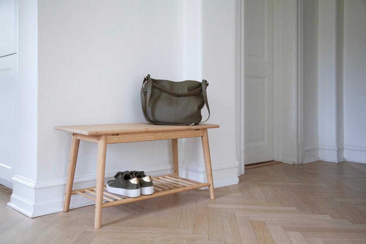 Schuhbank Noble 4168002 - Naturfarben, ROMANTIK / LANDHAUS, Holz (90/45/35cm) - MID.YOU