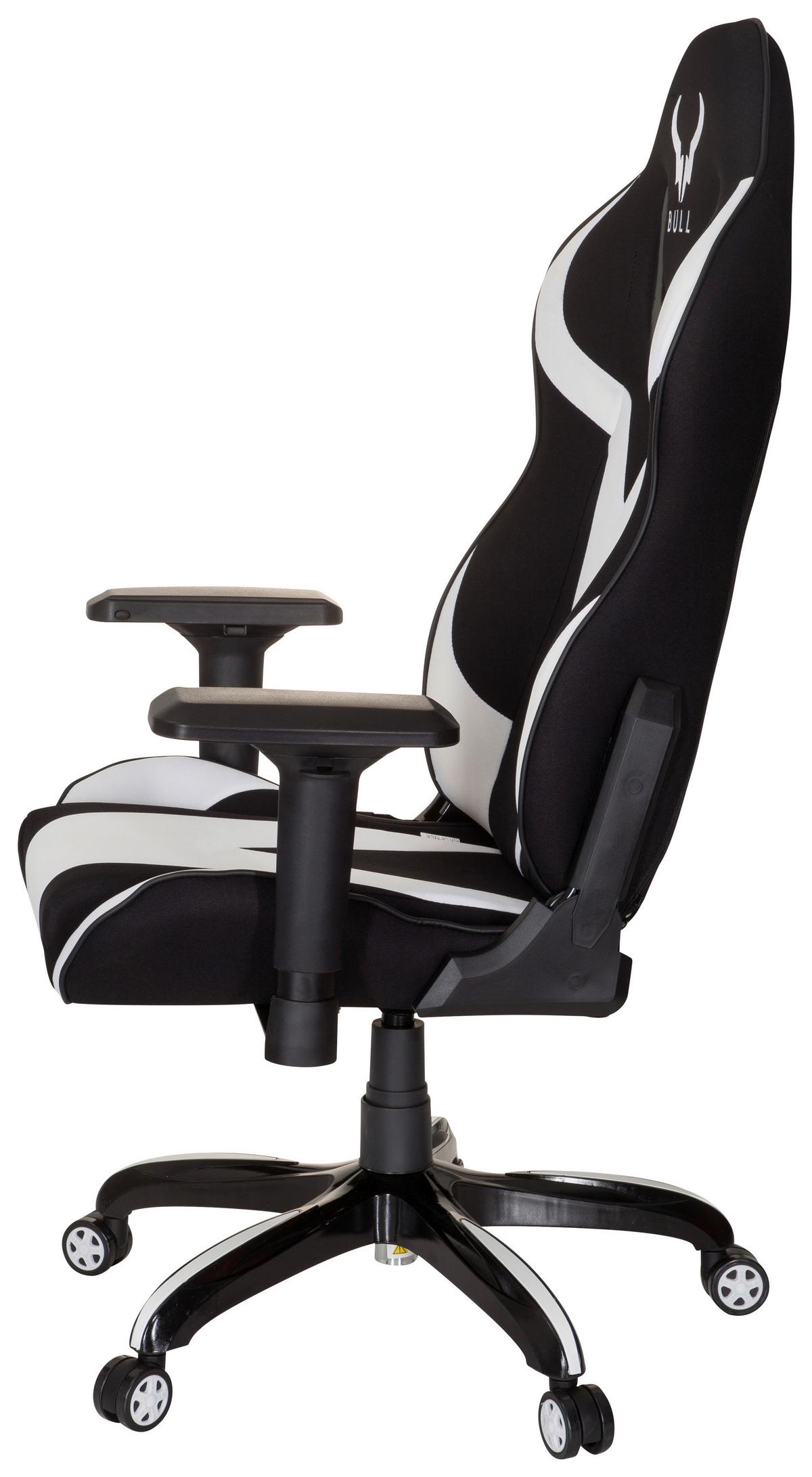 Gaming Stuhl Promoter Ii M. Wippmechanik Schwarz/weiß - Schwarz/Weiß, MODERN, Kunststoff/Textil (74/133/67cm) - MID.YOU