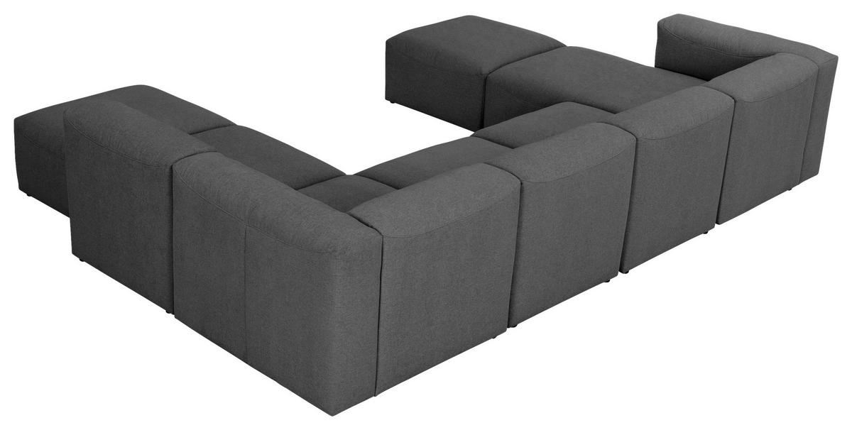 Wohnlandschaft Lena - Anthrazit, Design, Textil (235/350/250cm) - Max Winzer