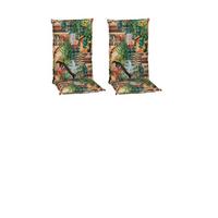 Hochlehner Auflage 2er-Set Texas 118x46x8cm Grün - Grün, Basics, Textil (118/46/8cm) - Gardenson