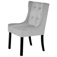 Stuhl Savik Norfolk Silberfarben/schwarz B: 57 Cm - Silberfarben/Schwarz, MODERN, Holz/Textil (57/64/99cm) - Livetastic