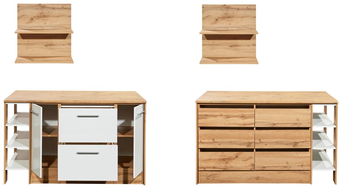 Kücheninsel Hilde Kücheninsel 150 Cm - Wildeiche/Weiß, Design, Holzwerkstoff (150/90/90cm) - Respekta