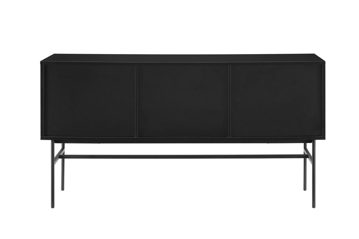 Sideboard Schwarz, Eichefarben B: 160cm - Eichefarben/Schwarz, Design, Holz/Holzwerkstoff (160/85/40cm) - Livetastic