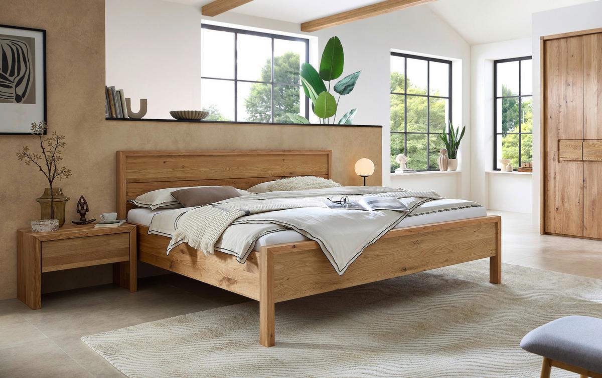 Bett Emilia Naturfarben /Wildeiche 160x200cm - Wildeiche/Naturfarben, MODERN, Holz (160/200cm) - MID.YOU
