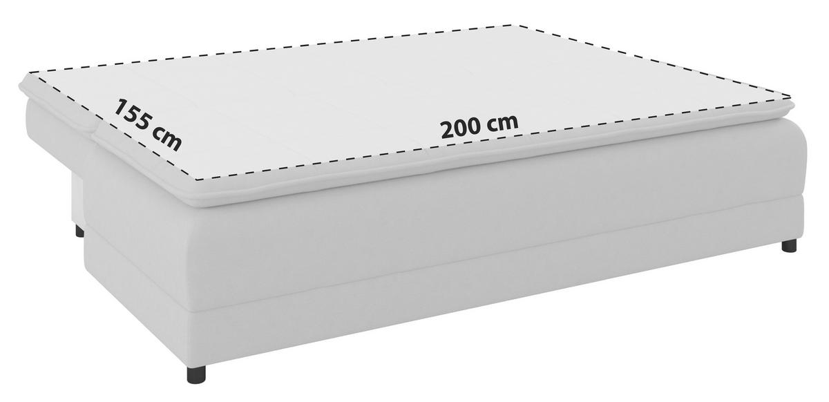 2-Sitzer-Sofa Mit Schaffunktion Alice Gelb - Gelb/Schwarz, MODERN, Textil (202/73-92/105cm) - Luca Bessoni