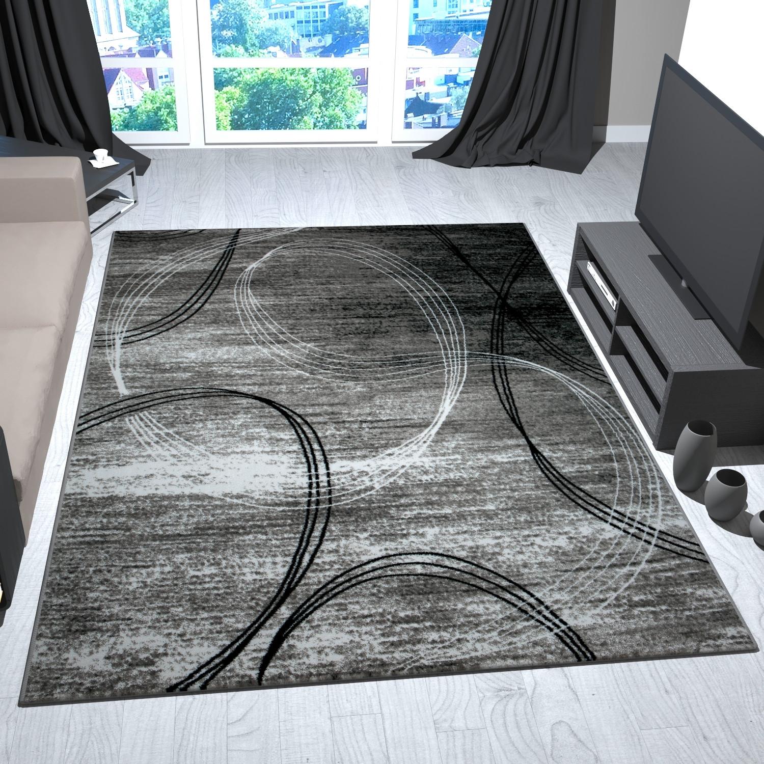 Webteppich Grau Naturfaser Tibet 120x170 Cm