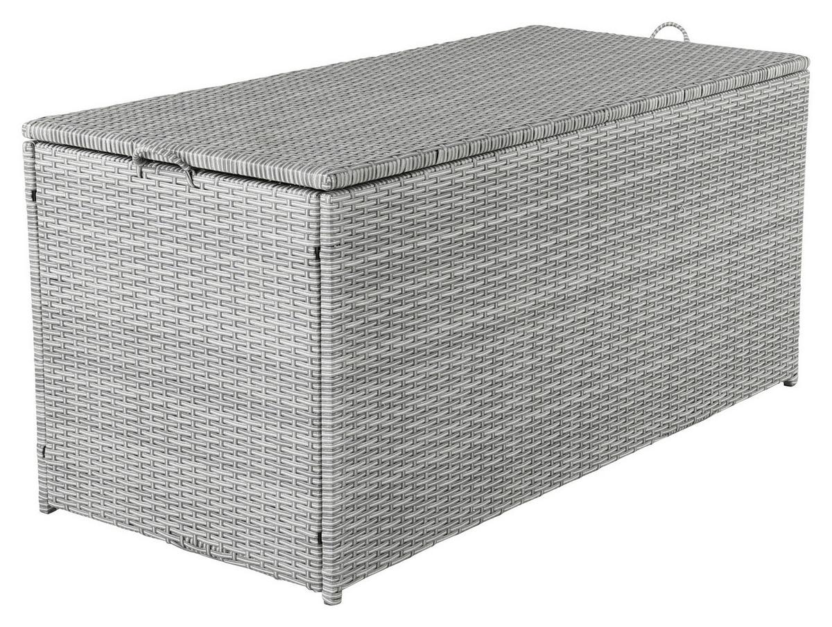 Kissenbox London - Grau, KONVENTIONELL, Kunststoff (130/61/60cm) - Gardenson