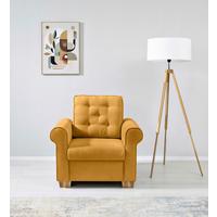 Sessel Arles, Gelb 40 B: 93 Cm - Gelb/Buchefarben, Design, Textil (93/89/82cm) - MID.YOU