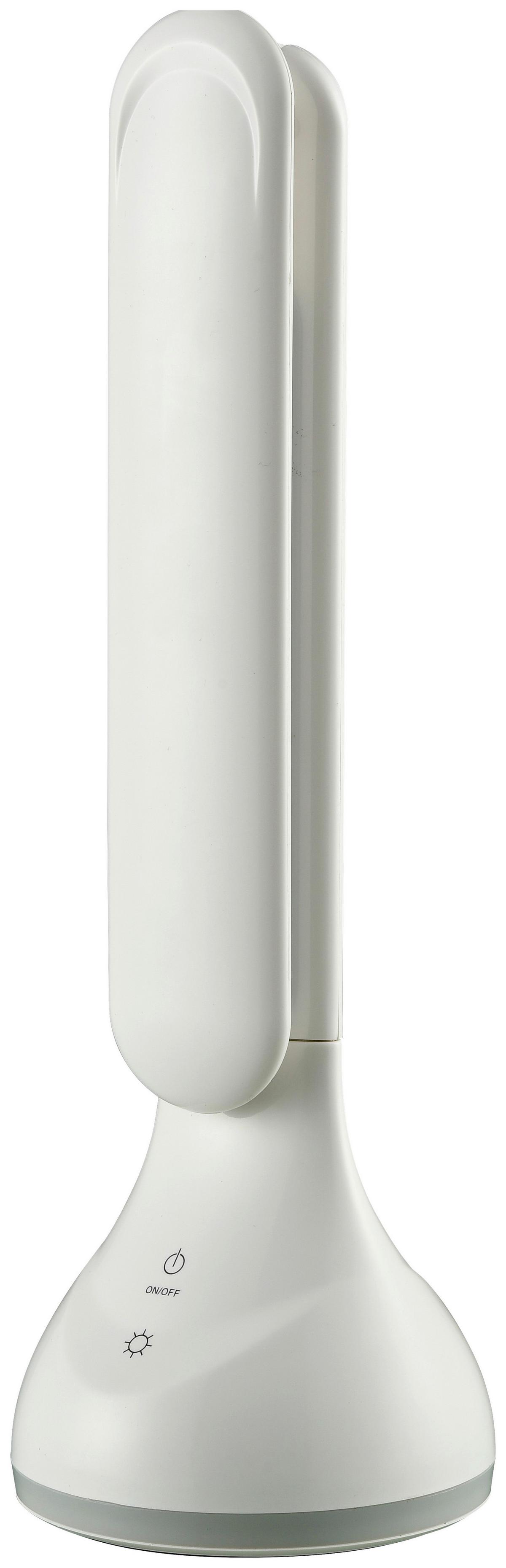 Led-schreibtischleuchte Annie Weiß, Touchdimmer - Transparent/Weiß, MODERN, Kunststoff (8,7/26,3cm) - Luca Bessoni