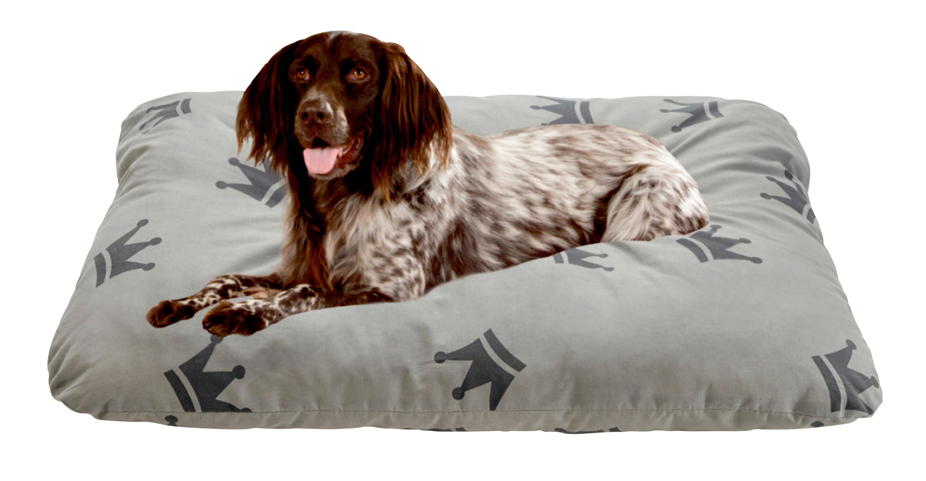 Haustierkissen Sissi 80x60 cm Grau/Braun/Schwarz - Schwarz/Braun, KONVENTIONELL, Textil (60/80cm) - Ondega