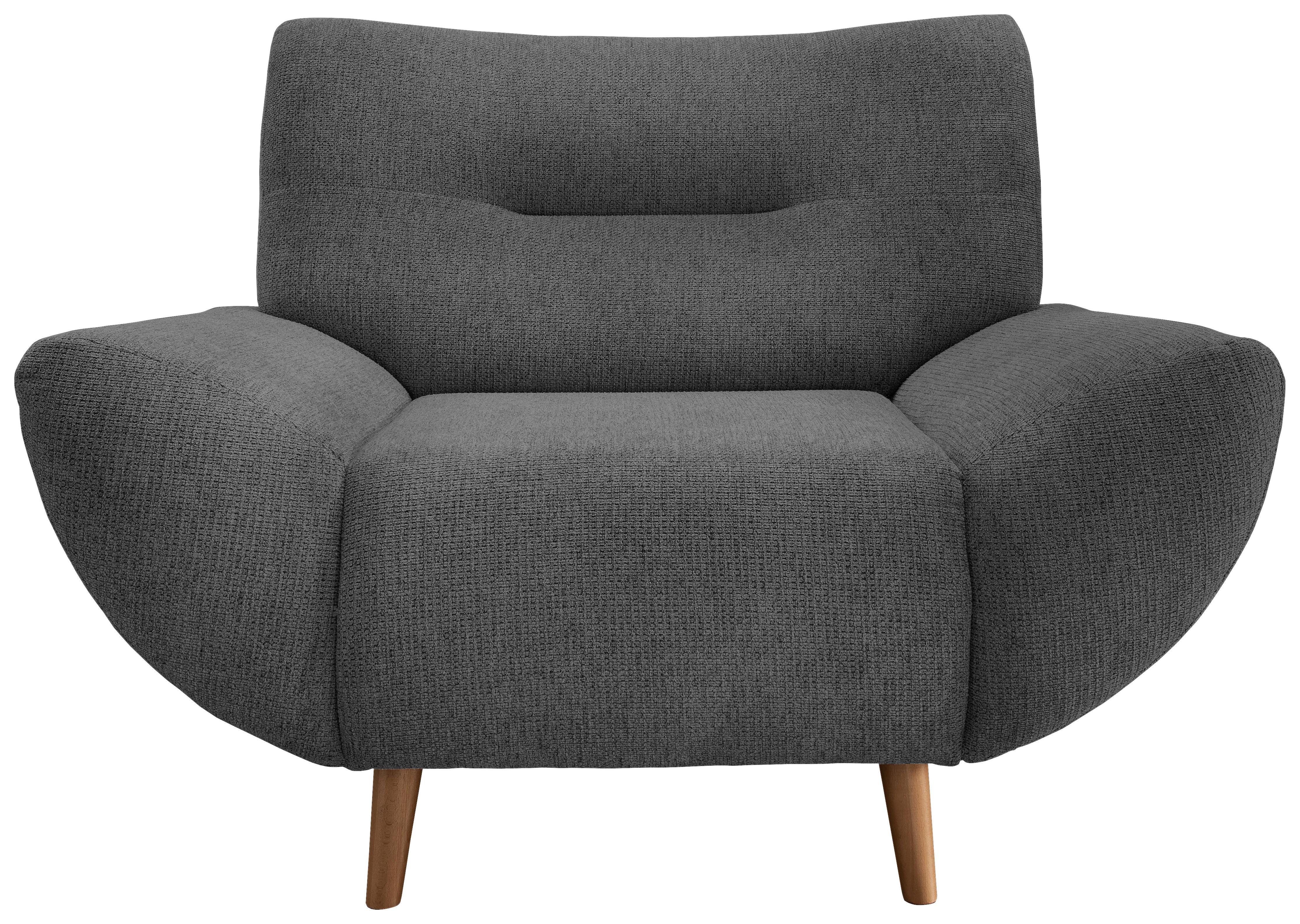 Sessel Drago Anthrazit B/H/T: 111/81/90 cm - Wildeiche/Anthrazit, MODERN, Holz/Textil (111/81/90cm) - P & B