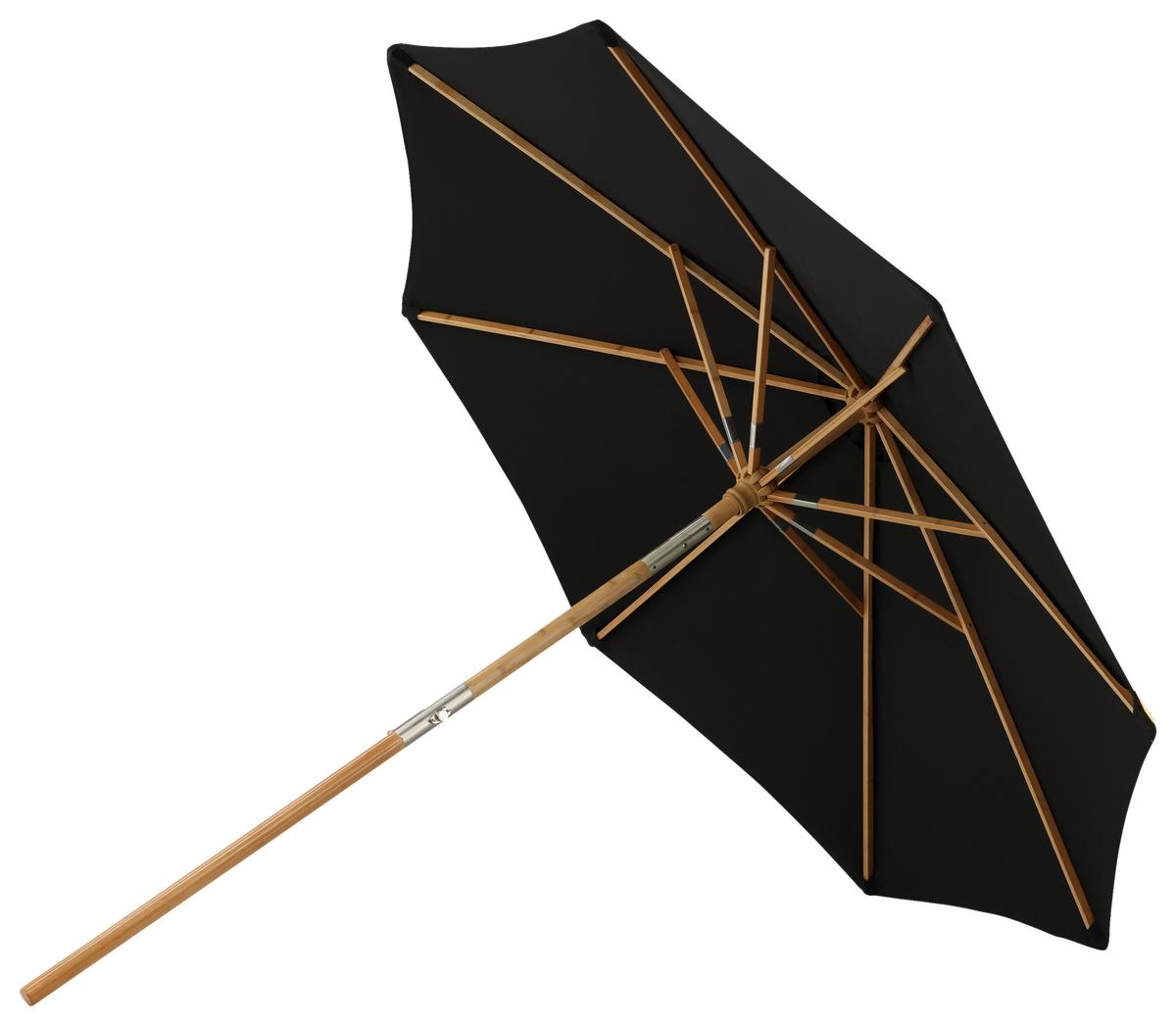 Sonnenschirm Cerox L/B: 270x250 cm Schwarz - Schwarz, KONVENTIONELL (270/250cm) - Gardenson