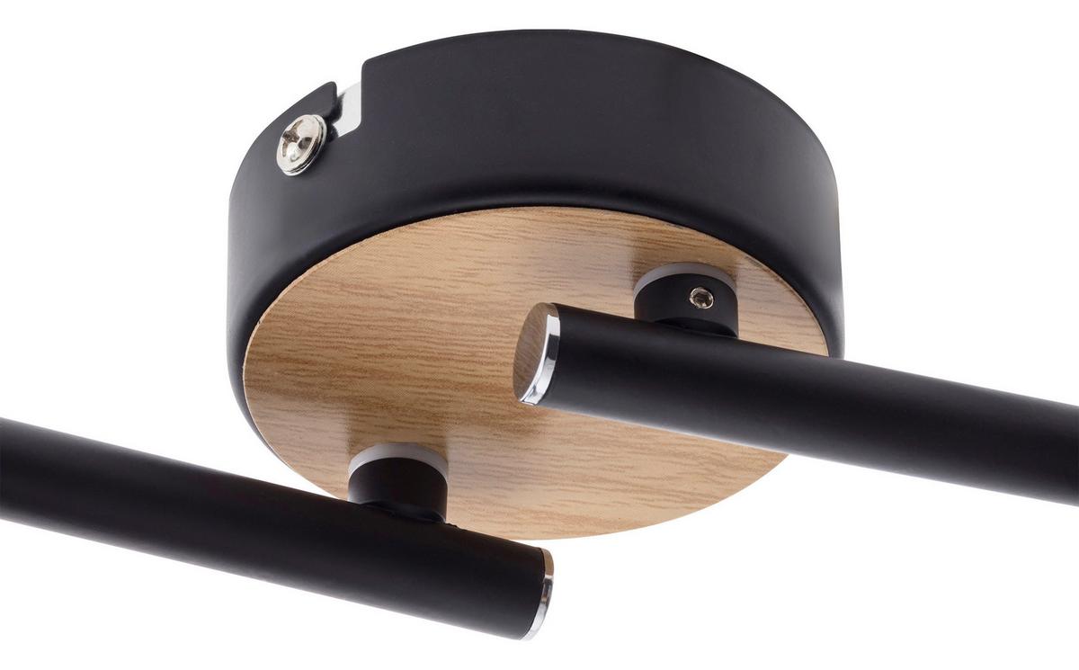 Deckenleuchte B: 58 cm verstellbare Spotlights - Schwarz, Design, Glas/Metall (58/16cm) - Näve