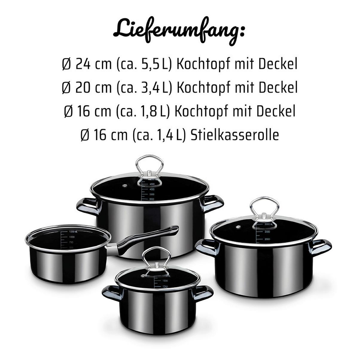 SADA HRNCOV BLACK STAR - čierna s vysokým leskom, Basics, kov - GSW