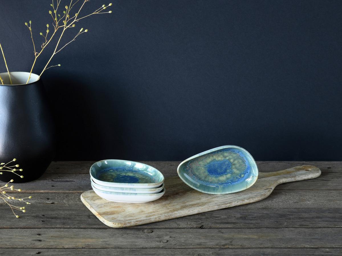 YUKi Schale Blau/Grün 4-Teilig 21517 - Blau/Grün, Basics, Keramik (14,7/2,5/9,5cm) - Creatable