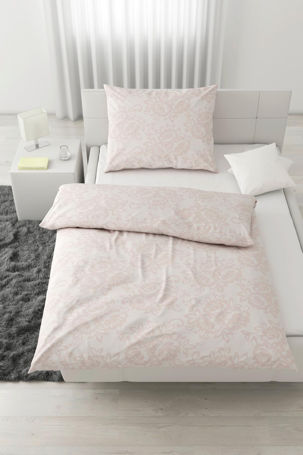Povlečení Senta, 70/90 140/200cm - růžová, Romantický / Rustikální, textil (140/200cm) - Modern Living