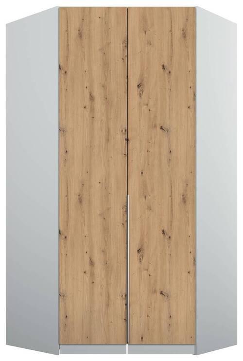 ROHOVÁ ŠATNÍKOVÁ SKRIŇA ALABAMA - sivá/svetlosivá, Modern, kompozitné drevo (117/229/117cm)