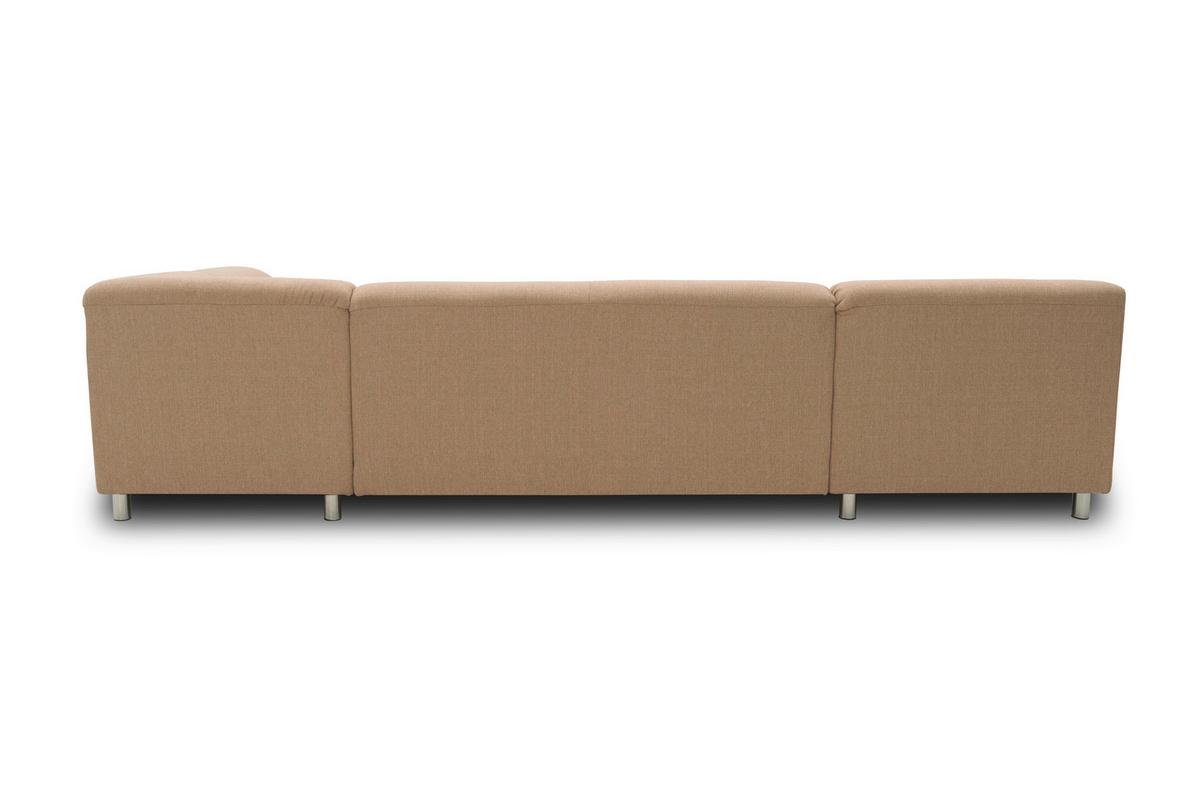 Wohnlandschaft Jamie Mit Schlaffunktion Beige - Chromfarben/Beige, KONVENTIONELL, Textil (150/308/195cm) - MID.YOU