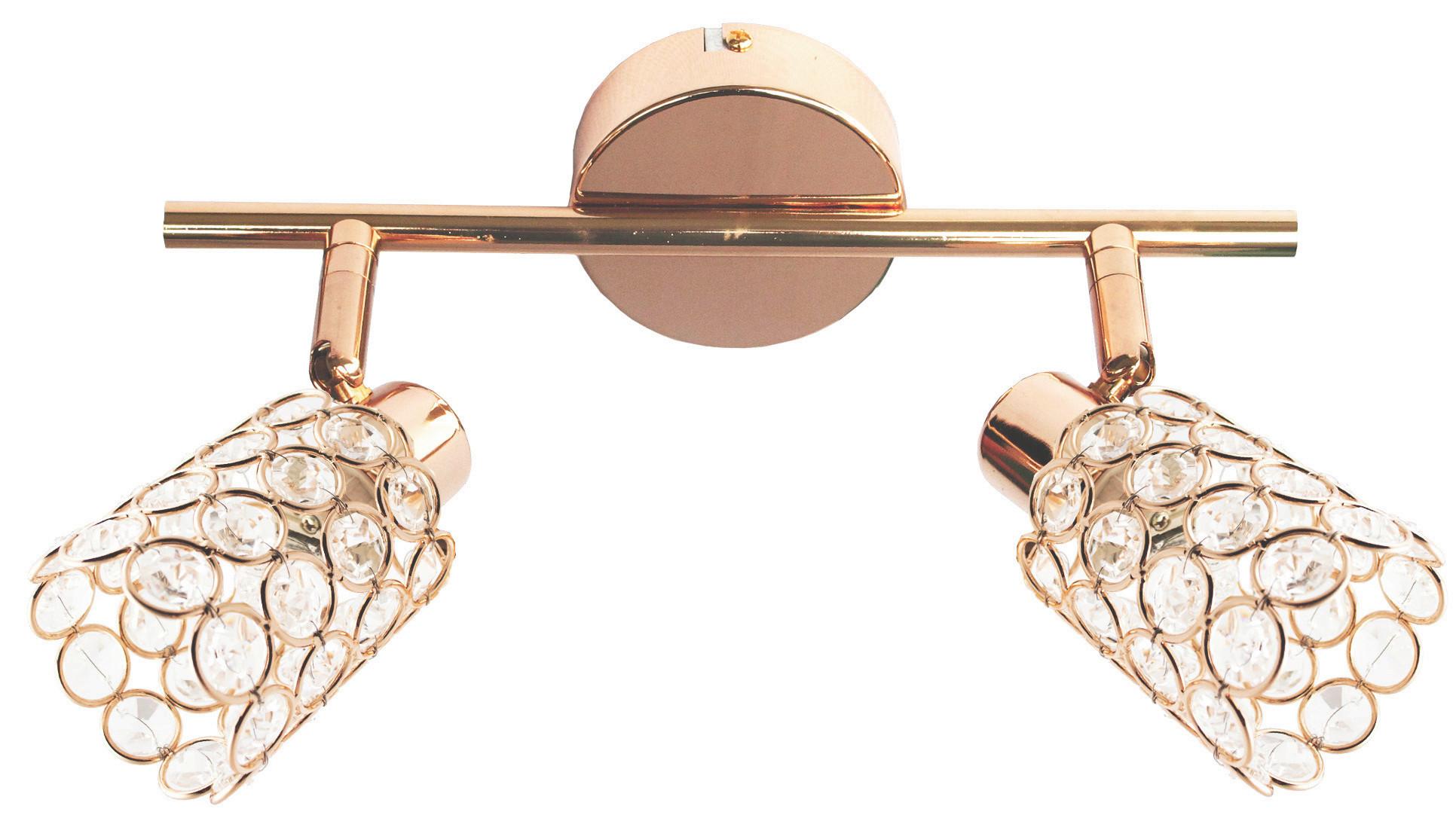 Strahler 92-70104 York - Transparent/Roségold, KONVENTIONELL, Glas/Metall (37/8/17cm)