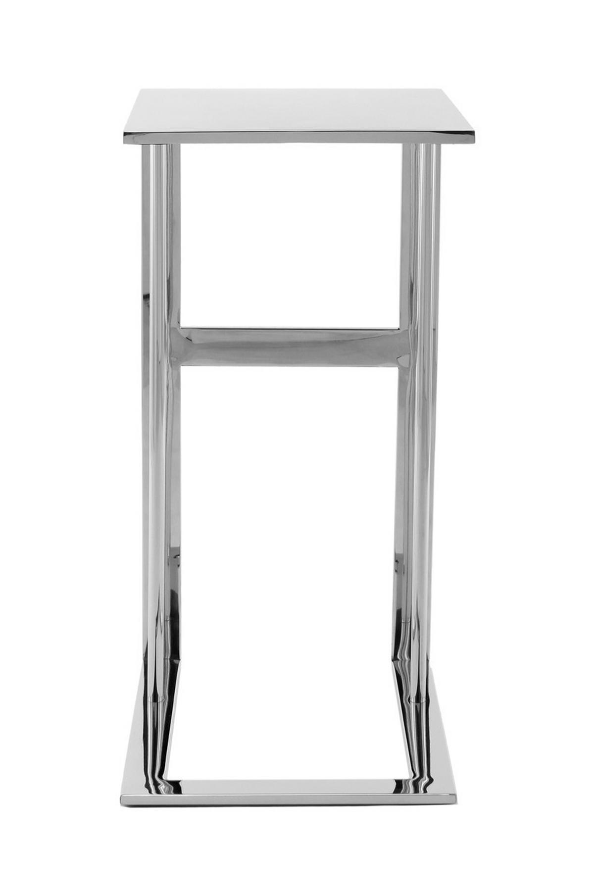 PRÍRUČNÝ STOLÍK STEN 100 SILBER - strieborná, Design, kov (40/60/30cm) - Kayoom
