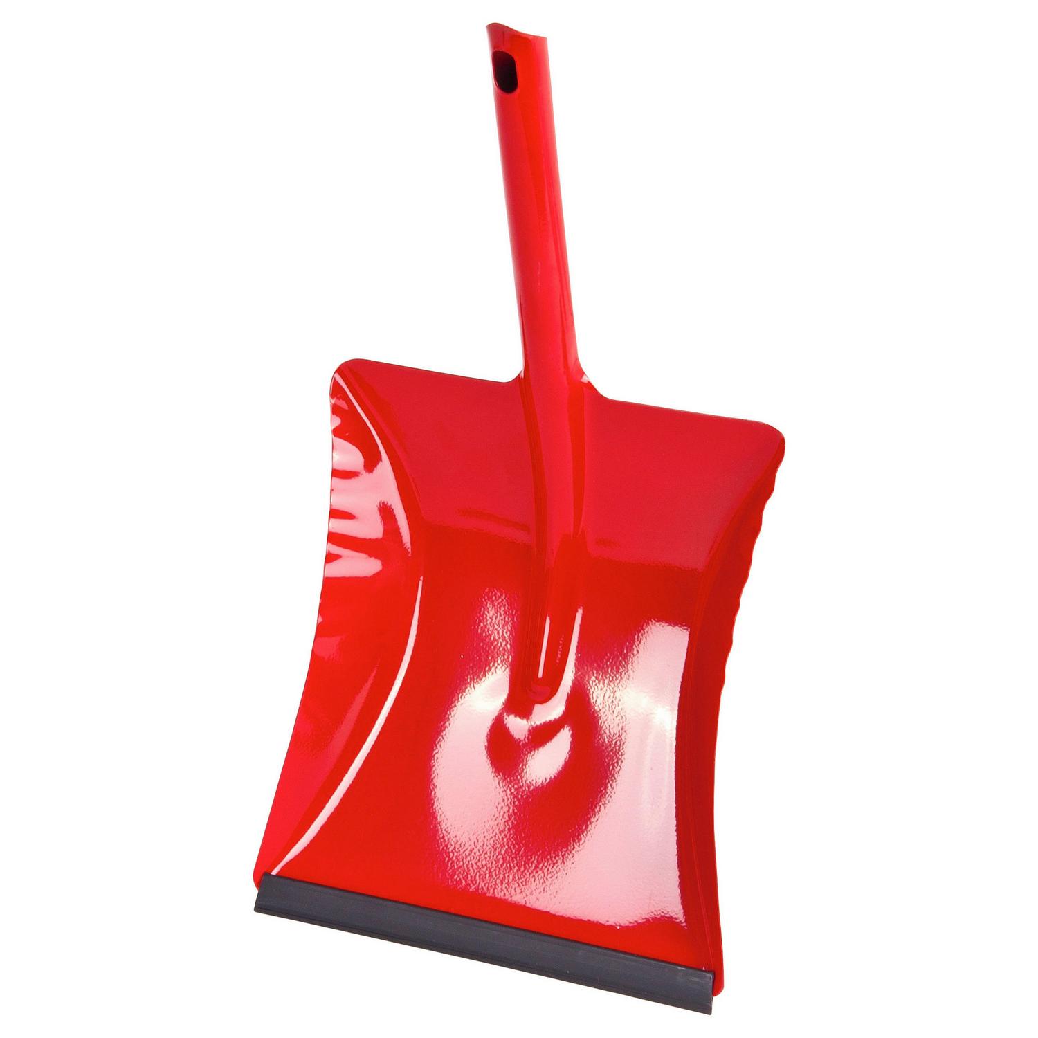Kehrschaufel Metall 22x38 cm Eisen rostfrei Rot