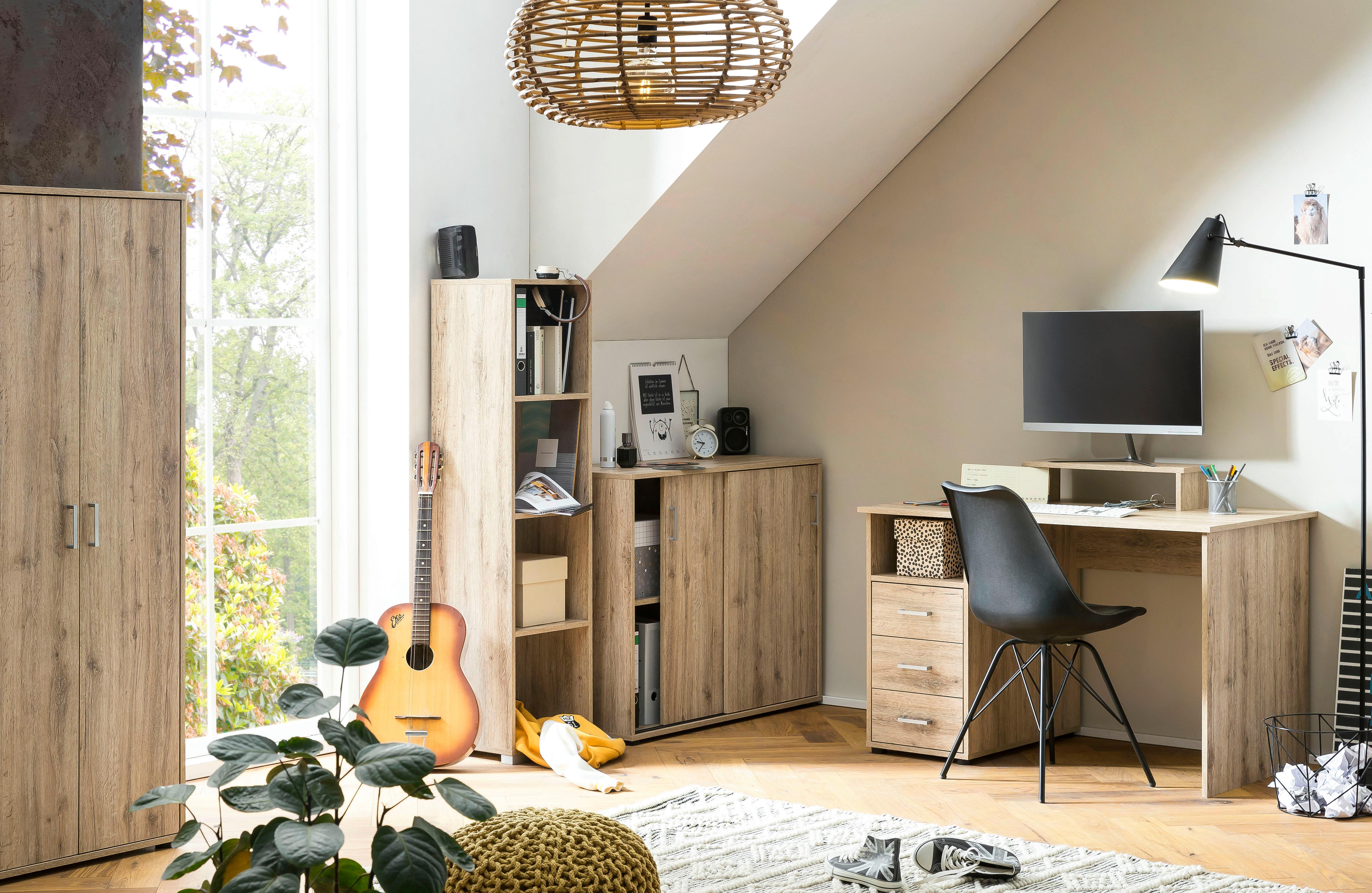 Schreibtisch B 115,8cm H 74cm Niels, Wild Eiche Dekor - Wildeiche, MODERN, Holzwerkstoff (70/115,8/74cm) - MID.YOU