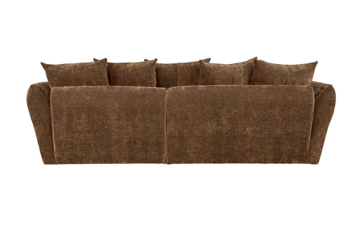 Univerzálna sedačka CAMMELLIO, hnedá ženilka, 7 vankúšov - hnedá/čierna, Modern, textil (296/189cm) - Mömax