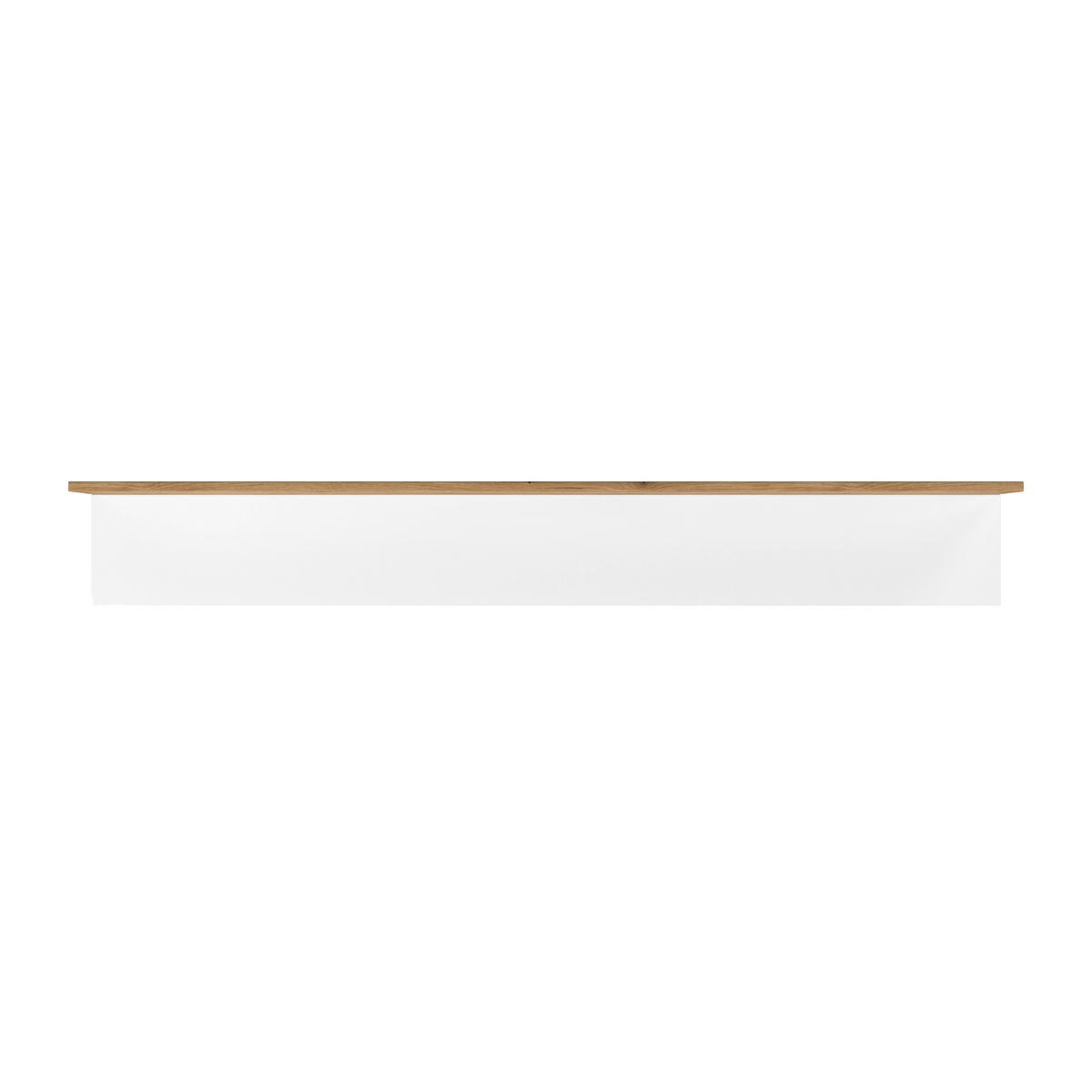 Wandboard Calabria Weiß/Eiche Dekor B: 160 cm - Eichefarben/Weiß, Trend, Holzwerkstoff (160/24/21,6cm)