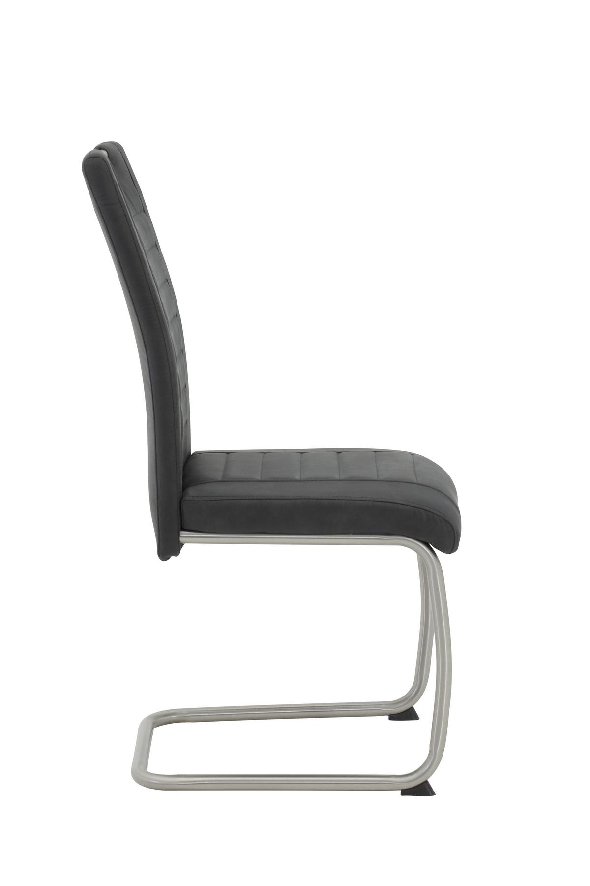 Tischgruppe Ulla G - Anthrazit/Sonoma Eiche, MODERN, Holzwerkstoff/Textil (140 - 220/76/90cm) - MID.YOU