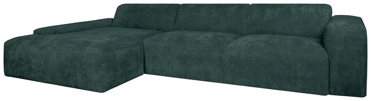 Ecksofa Hannah Grün 170x343 cm - Schwarz/Grün, Design, Textil (170/343cm) - MID.YOU